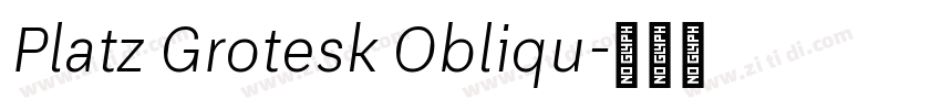 Platz Grotesk Obliqu字体转换